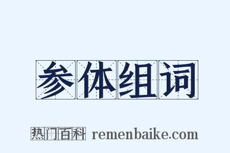 参体组词是什么意思的图片